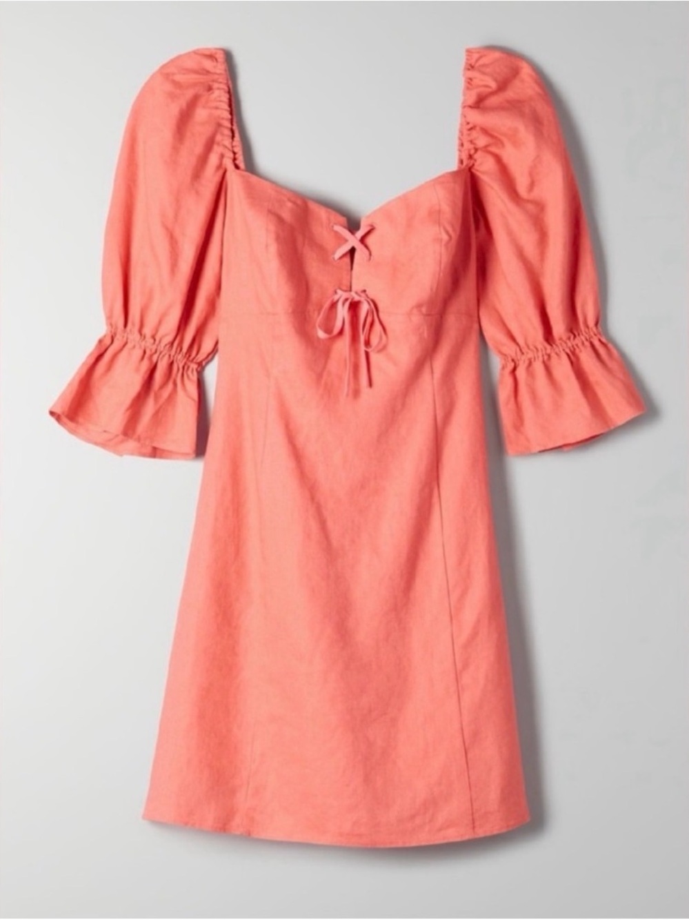 Wilfred Coral Tie-Front Mini Dress